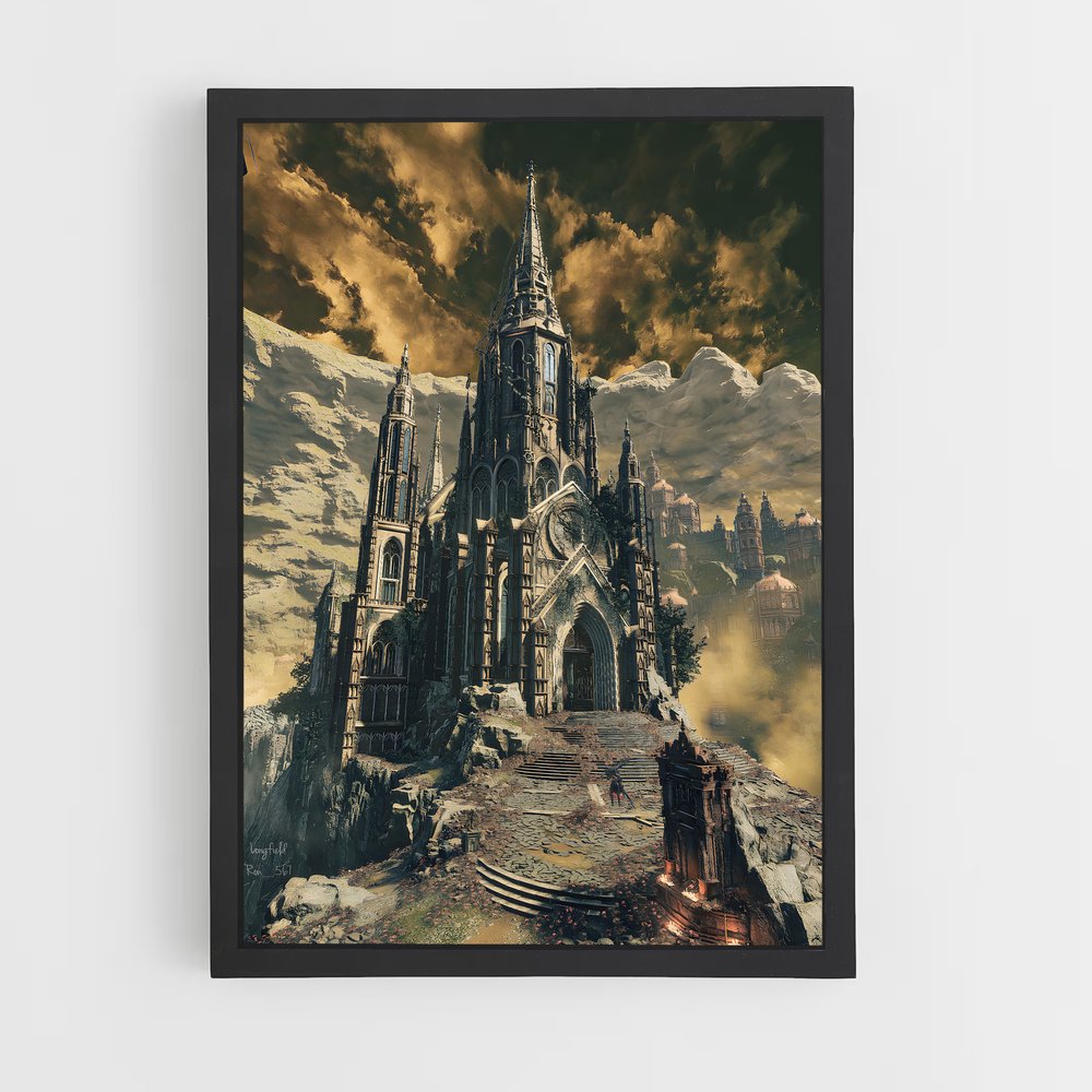 Poster Le Château de l'Oubli – affiche Dark souls (vue 2)